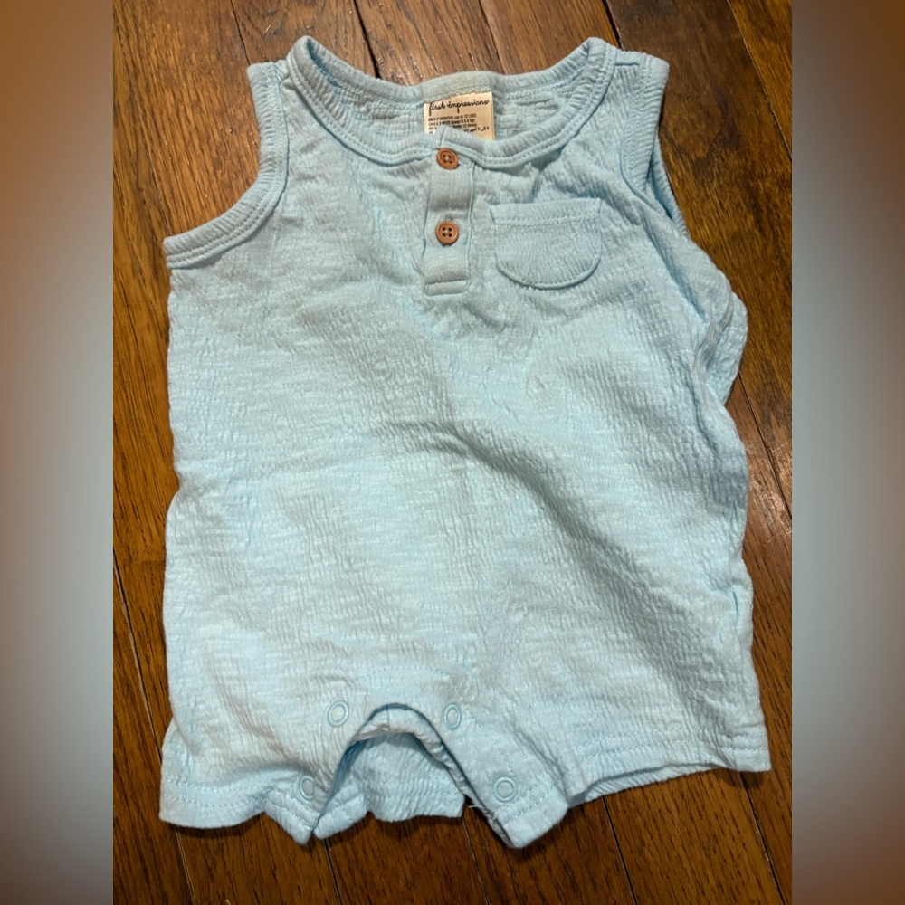 Baby Blue Sleeveless Romper